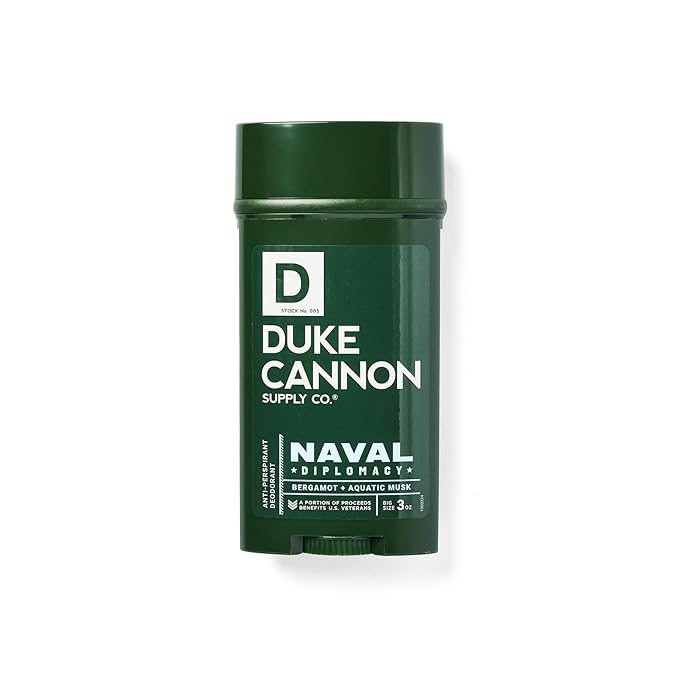Duke Cannon Supply Co. Anti-Perspirant Deodorant for Men 3 oz. Naval Diplomacy, 2 Pack - Unique Masculine Scent, Odor Control & Soothe Skin