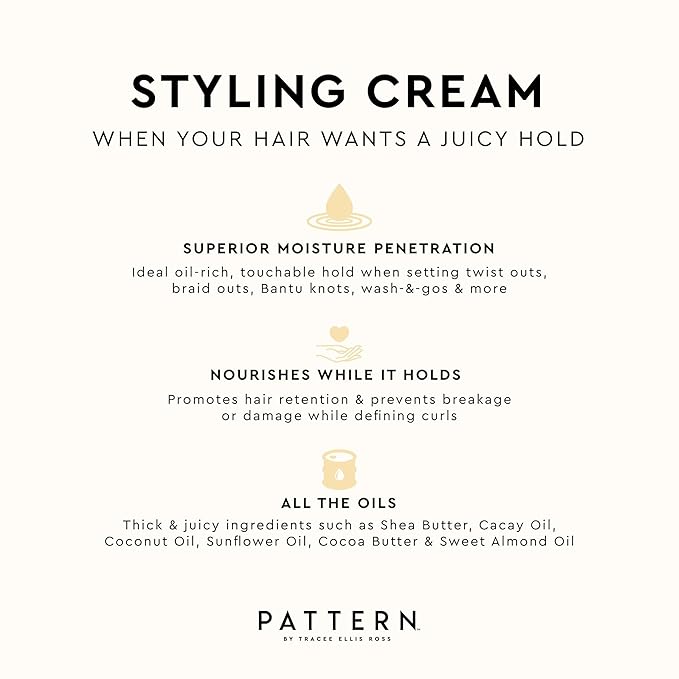 PATTERN Beauty by Tracee Ellis Ross Mini Styling Cream for Curly & Coily Hair 3 Fl Oz