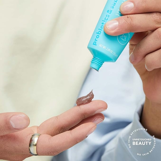 TULA Skin Care So Poreless Exfoliating Blackhead Scrub - Powerful and Gentle Exfoliation, Refreshing and Smoothing, Contains Probiotic Extracts, Volcanic Sand, Pink Salt, and Witch Hazel, 2.89 oz.