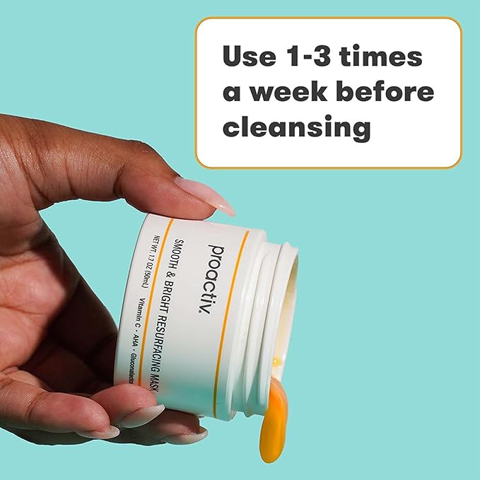 Proactiv Smooth & Bright Resurfacing Vitamin C Face Mask - Targets Post Acne Dark Marks, Hyperpigmentation, Rough Texture, Formulated for Acne-Prone Skin, 1.7 Oz