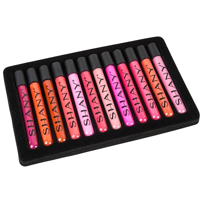 SHANY The Wanted Ones - 12 Piece Lip Gloss Set with Aloe Vera and Vitamin E
