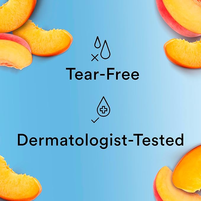 Suave Kids 3-in-1 Tear Free, Body Wash, Shampoo and Conditioners, Dermartologist Tested, Peach Pal, 28 Oz Pack of 4