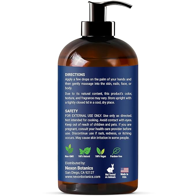 Organic Vitamin E Oil Blend 67,000 IU - 8 fl oz - Made from Pure, Natural Oils for Skin, Scars & Face - Aceite de Vitamina E - Nexon Botanics