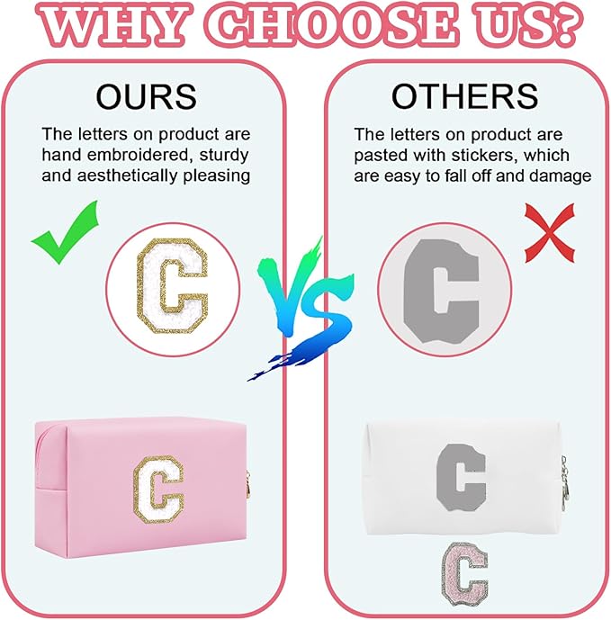 Personalized initial letter patch makeup