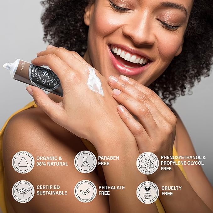 La Chatelaine 20% Shea Butter Hand Cream Travel Size, Men, Unisex, Organic Argan Oil, Moisturizing, Nourishing, Extra-Rich Hand Lotion, Made in France, Paraben Free, 1 oz / 30ml (Bourbon Vanilla)