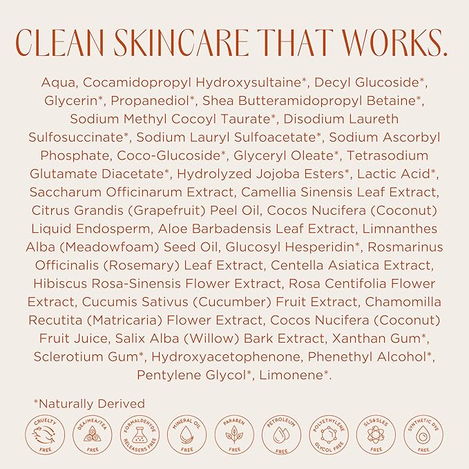 InstaNatural Vitamin C Cleanser Face Wash, Brightens and Reduces Signs of Aging, Fine Lines and Uneven Texture, with Coconut Water and Aloe Vera, 6.7 FL Oz - 3 Pack