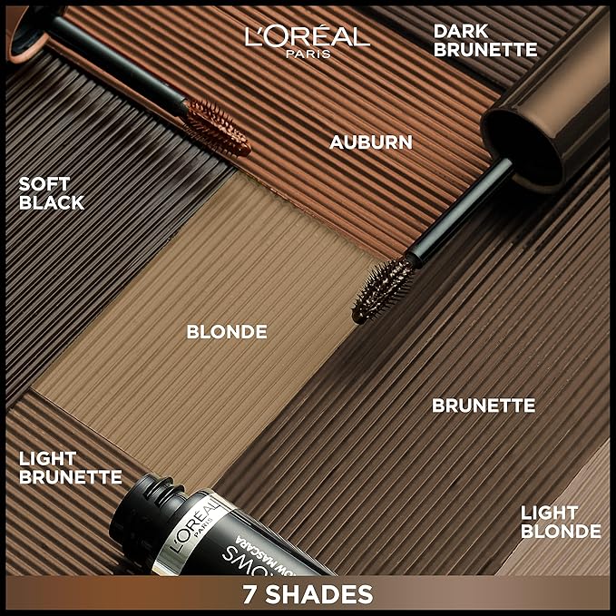 L'Oreal Paris Infallible Volumizing 24H Wear Brow Mascara, Long Lasting Eyebrow Makeup for 2X Fuller Eyebrows, 6R Auburn, 0.13 Fl Oz