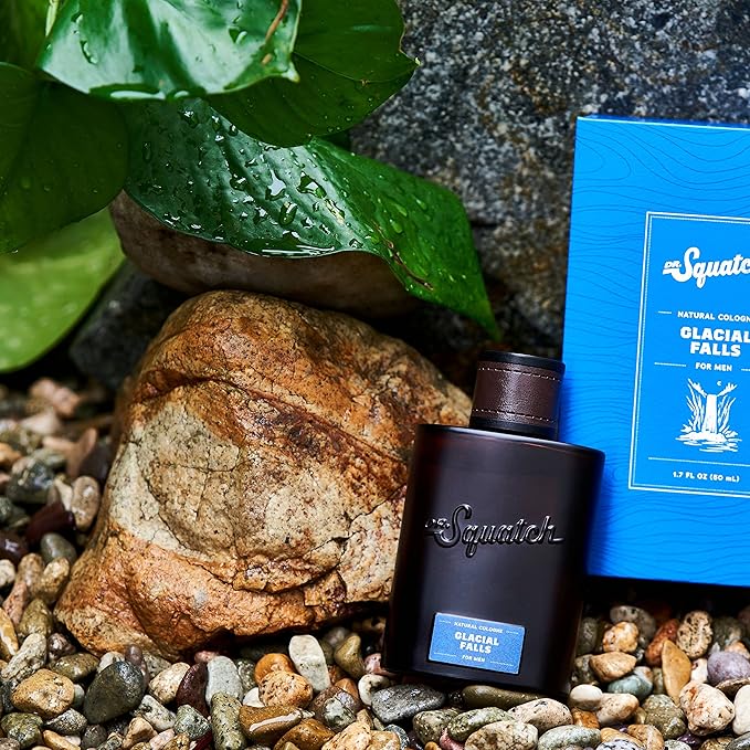 Dr. Squatch Natural Cologne for Men - Scent-Lock Technology and Sustainably-Sourced Ingredients - Glacial Falls Cologne (1.7 fl oz)