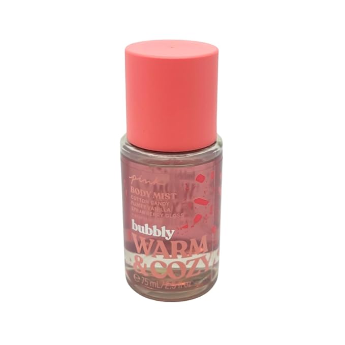 Victoria's Secret Pink Bubbly Body Mist Travel Size 2.5 fl oz (Warm & Cozy and Fresh & Clean)