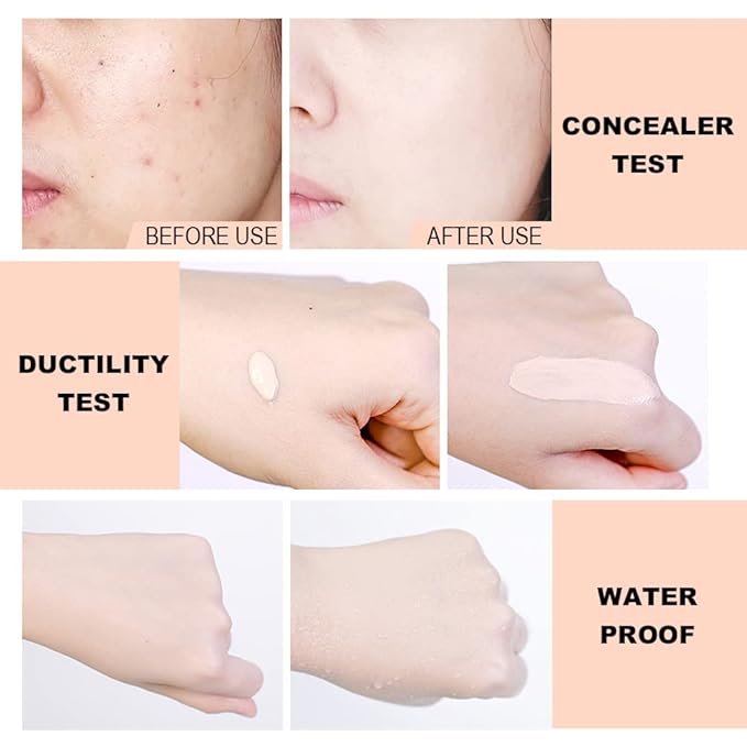1 Pack Matte Oil Free Concealer Foundation Cream,Professional