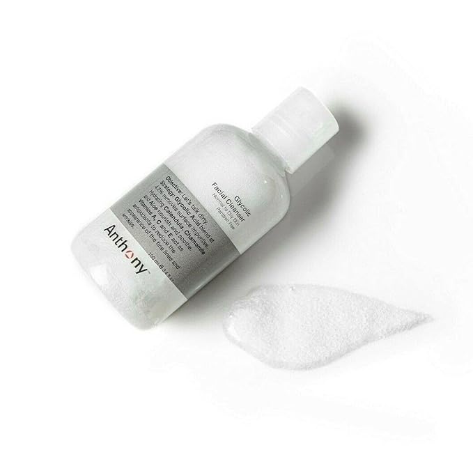 Anthony Glycolic Facial Cleanser for Men – Daily Cleansing Face Wash and Shave Prep – Hydrating, Exfoliating, and Gentle on Sensitive Skin – Non-foaming, 3.4 Fl Oz