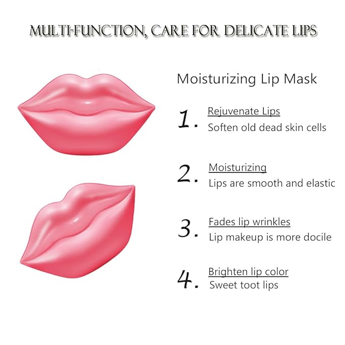 20Pcs Moisturizing/Plumping Lip Mask, Restores Moisture