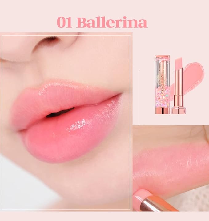 Sparkle Cute Lip Balm, Color Changing, Ballerina