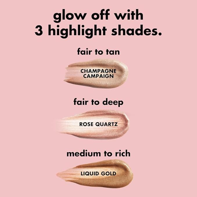 e.l.f. Halo Glow Highlight Beauty Wand, Liquid Highlighter Cruelty-free,Champagne Campaign