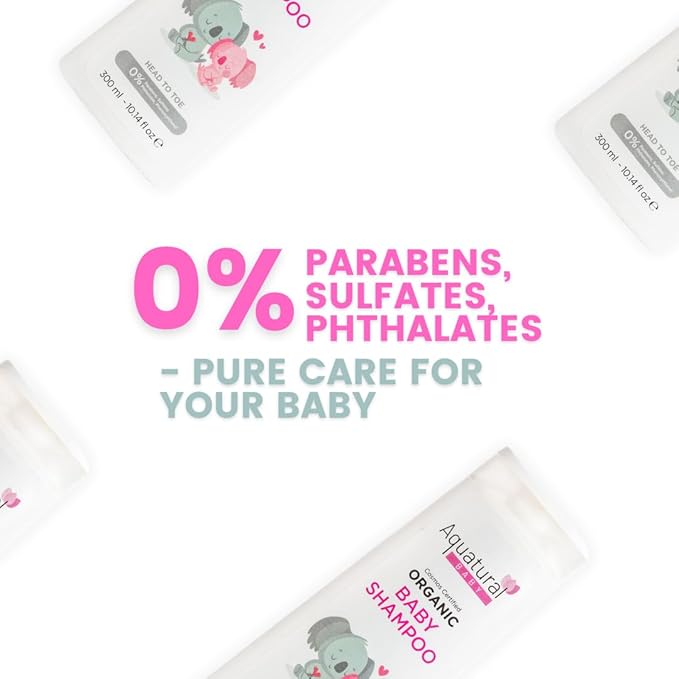 Organic Baby Shampoo - Plant-Based, Vegan & Gentle for Toddler, Moisturizing, Softens Hair - Girls & Boys Newborns, Kids Shampoo Natural for Sensitive Skin (10.14 fl oz)