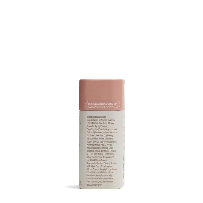 ATTITUDE Oceanly Plastic-Free Lightweight Blush Stick, Titanium Dioxide-Free, EWG Verified, Vegan & Cruelty-free Makeup, Rose, 0.3 Ounces