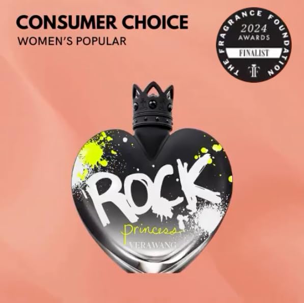 Vera Wang Rock Princess Eau de Toilette 1.7 fl oz (Pack of 1), Notes of Peach, Jasmine, and Vanilla, Women's Fragrance, Long Lasting, Everyday Fragrance, Travel Size