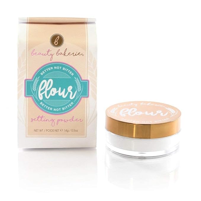 Beauty Bakerie Flour Setting Powder for Foundation, Loose Rice (White) 0.5oz