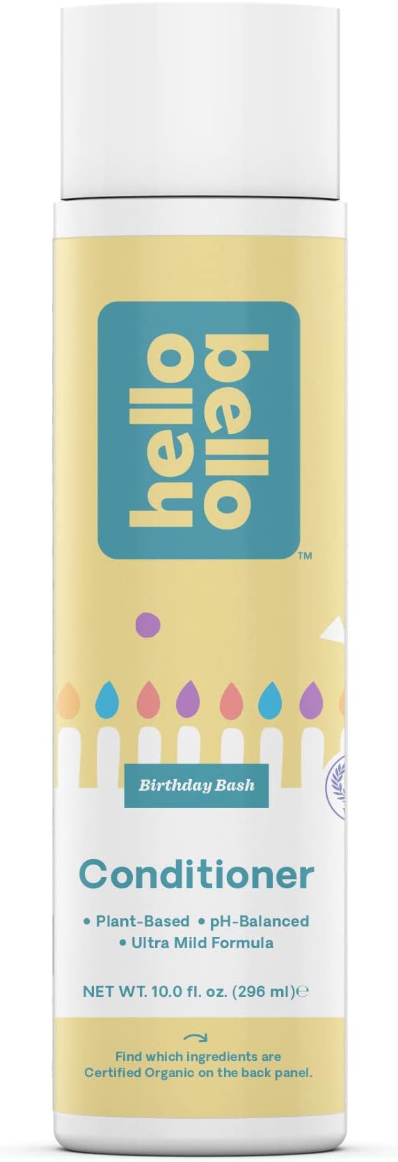 Hello Bello Premium Conditioner, Ultra Mild, Moisturizing Conditioner for Babies and Kids, Birthday Bash Scent, 10 FL Oz (1 Pack)