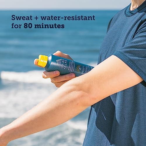 Oars + Alps Sunscreen Spray for Face & Body, SPF 30 Spray Sunscreen Infused with Vitamin C & Antioxidants, No White Residue, Water & Sweat Resistant, All Skin Types, Lightweight, Hydrating, 6oz, 1pk