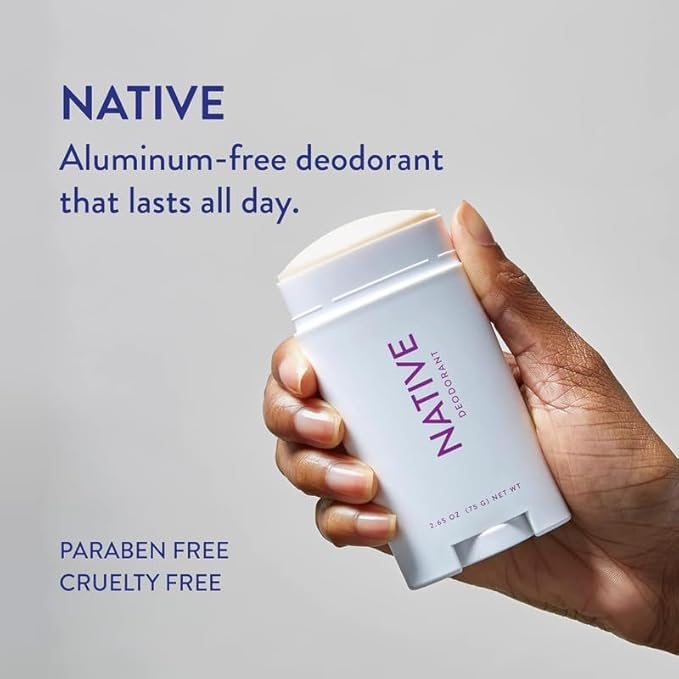 Native Deodorant Contains Naturally Derived Ingredients, 72 Hour Odor Control | Deodorant for Women and Men, Aluminum Free with Baking Soda, Coconut Oil and Shea Butter | Lavender & Rose, 2-Pack
