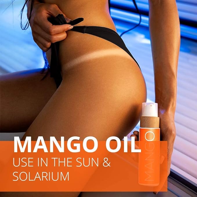 COCOSOLIS MANGO Tanning Accelerator XL - Organic Tanning Oil with Vitamin E & Mango Scent for a Fast Intensive Tan - Tanning Enhancer for a Rich Chocolate Tan (6.76)