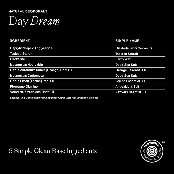 Each & Every Aluminum Free Deodorant for Women & Men, Citrus & Vetiver - All Natural Deodorant for Sensitive Skin, EWG Verified - Clean, Baking Soda-Free, Plant-Based Fragrance - 2.5oz, 2 Pack