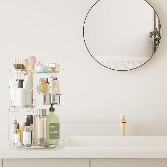 Rotating makeup organizer, diy 8