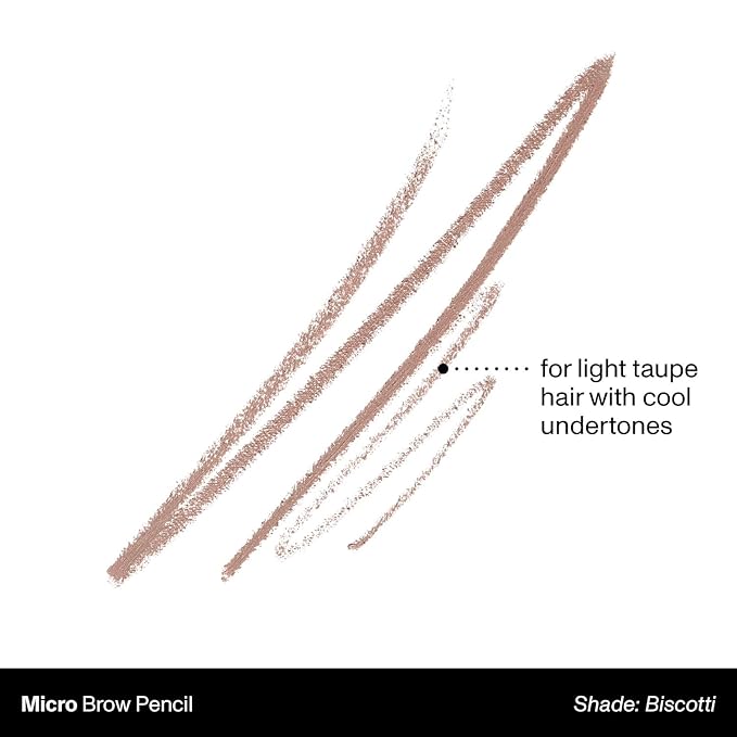Morphe Micro Dual Eyebrow Pencil - Dual-Ended Brow Pencil Featuring a Retractable, Ultra-Precise, Pointed Tip - Richly Pigmented, Smooth-Gliding, Long-Lasting Wax Formula - Biscotti (0.003 oz)