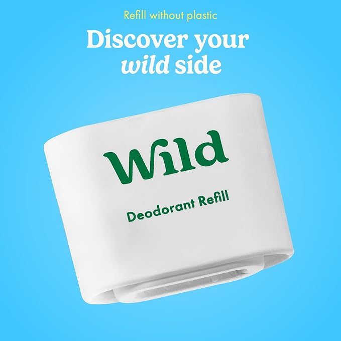 Wild - Refillable Deodorant - Coconut & Vanilla Refill Trio Pack - Vegan - Aluminum Free - Long Lasting Protection - 3 Pack of 1.41oz Refills