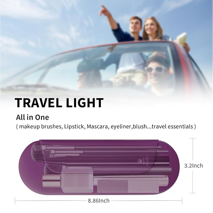 Silicone makeup brush holder travel