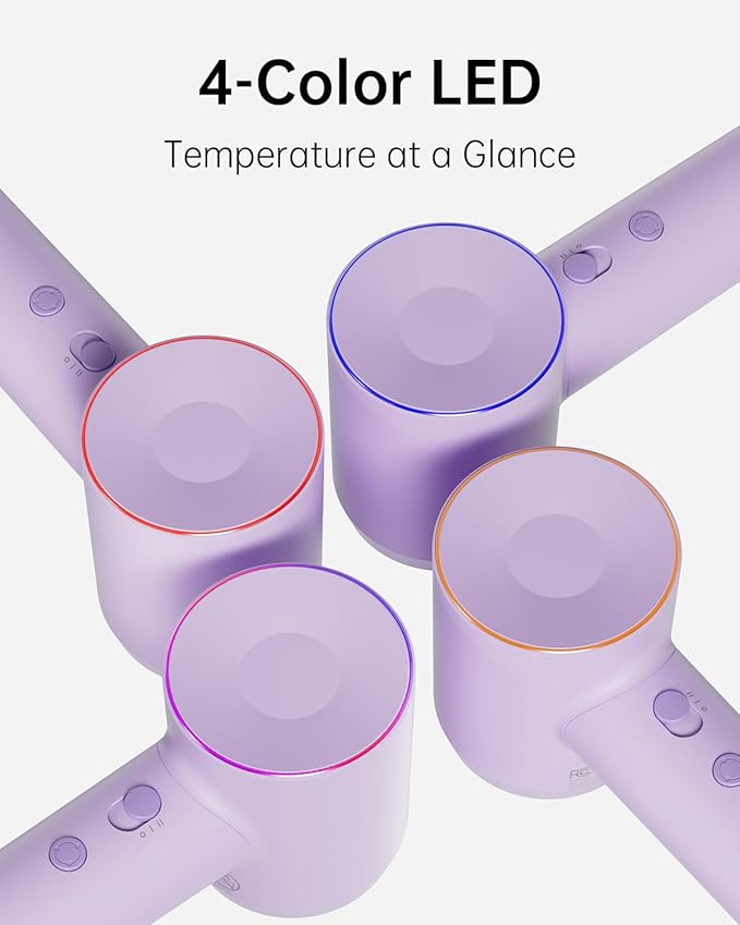 Laifen Hair Dryer SE, 200 Million Negative Ionic Blow Dryer with 105,000 RPM Brushless Motor 1400W Powerful Fast Drying High-Speed Low Noise Hairdryer with Magnetic Attachments