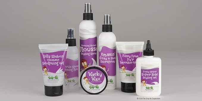 Snip-its Wacky Kids Hair Wax 2oz | Medium Strong Hold Baby Hair Gel Alternative with Fresh Tropical Fragrance – All Natural Salon Quality Product Made in USA