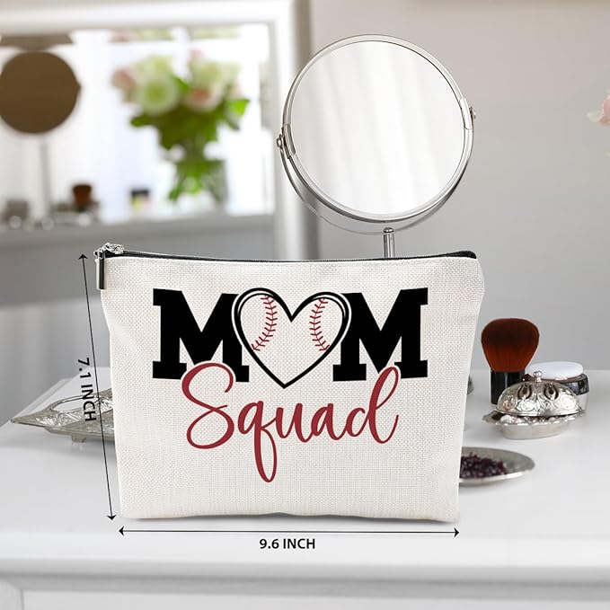 Baseball Gifts Mom Gifts, Baseball Stuff Makeup Bag, Mama Gifts for Mom Women Baseball Team Player Mummy, Baseball Mom Cosmetic Bag, Baseball Coach Gifts Toiletry Bag Christmas Birthday Gifts