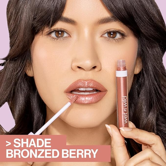 wet n wild MegaSlicks Lip Gloss, Ultra-Glossy, Vitamin-E Enriched, Ultra-Gloss High Shine Moisturizing, Cruelty-Free & Vegan - Love Language