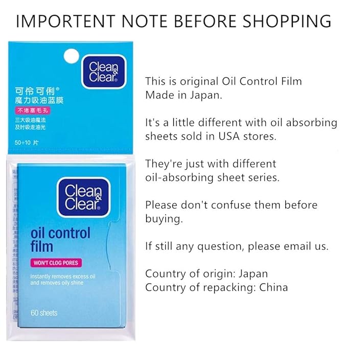 Oil Control Film, Oil Blotting Paper the Same Oily Skin
