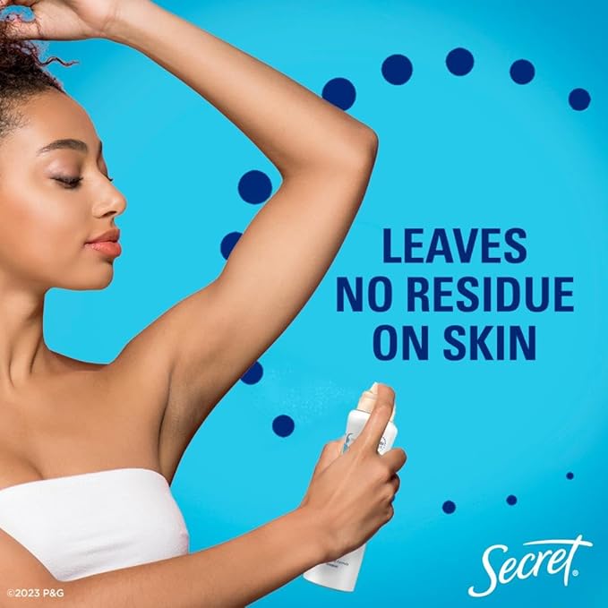 Secret Dry Spray Antiperspirant Deodorant for Women, 48hr Weightless Sweat & Odor Protection, Gentle on Skin, Wild Rose with Argan Oil Scent, 4.1 oz