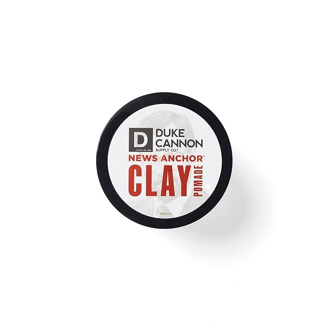 Duke Cannon Supply Co. News Anchor Clay Pomade - Flexible Hold, Matte Finish, 4 oz.