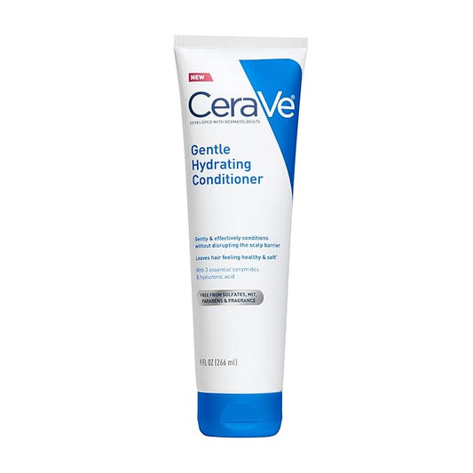 CeraVe Gentle Hydrating Conditioner, Hair Conditioner With Ceramides, Niacinamide & Hyaluronic Acid, Sulfate Free & Color Safe Conditioner, Moisturizing Conditioner For All Hair & Scalp Types