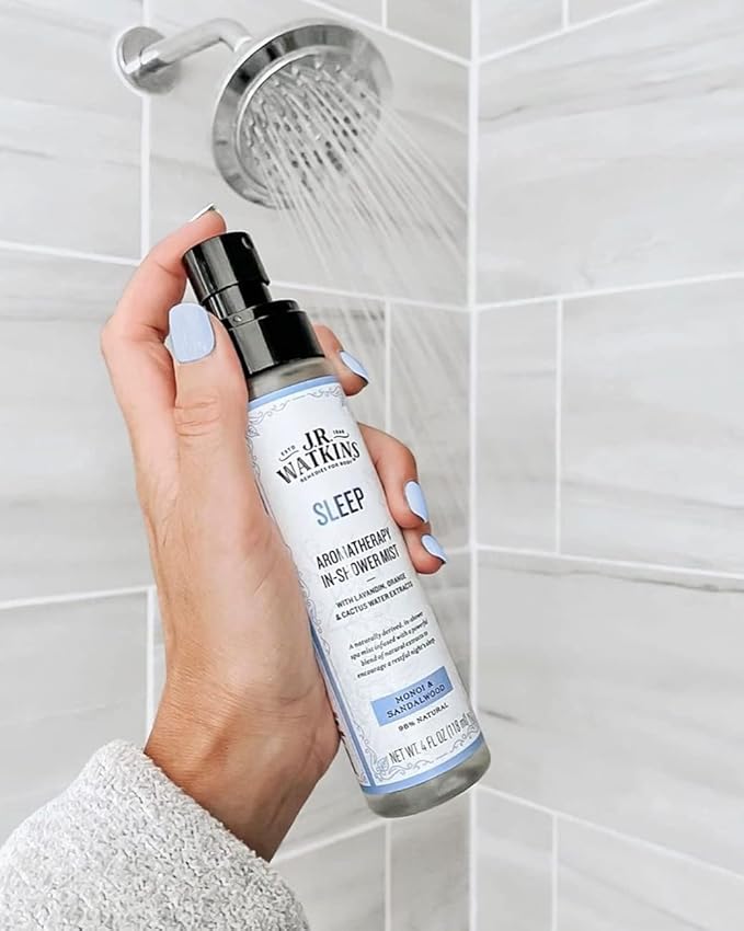 J.R. Watkins Sleep Aromatherapy in-Shower Mist, Natural Monoi & Sandalwood, 4 oz (Pack of 2)