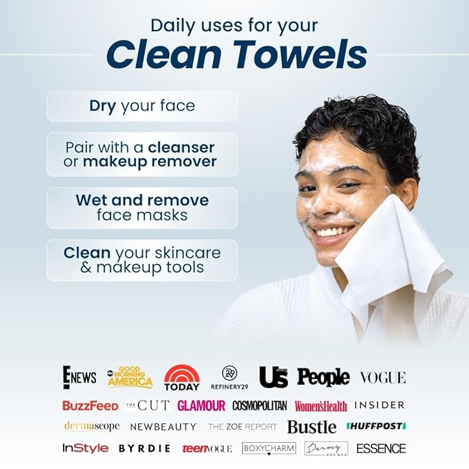 Clean Skin Club Clean Towels XL, USDA Certified