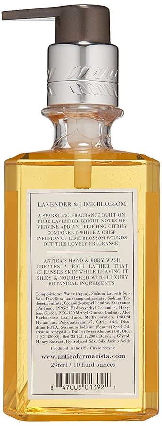 Antica Farmacista Hand Wash -Lavender & Lime Blossom, 10 Fl Oz (Pack of 1)