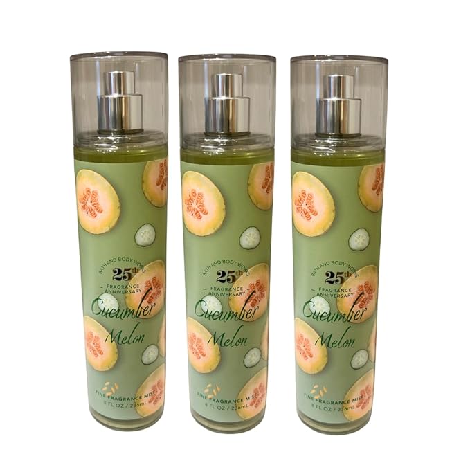 Bath & Body Works Cucumber Melon Fine Fragrance Mist 8oz - Pack of 3