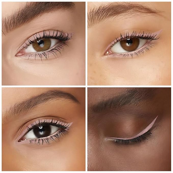 Kaely 2Pcs Dark Nude Gel Eyeliner Pencil, Natural Cream Eye Liner Waterproof Smudge Proof, Matte Waterline Eyeliner Eyeshadow Stick, Brighten Eye Makeup, Vegan & Cruelty-Free