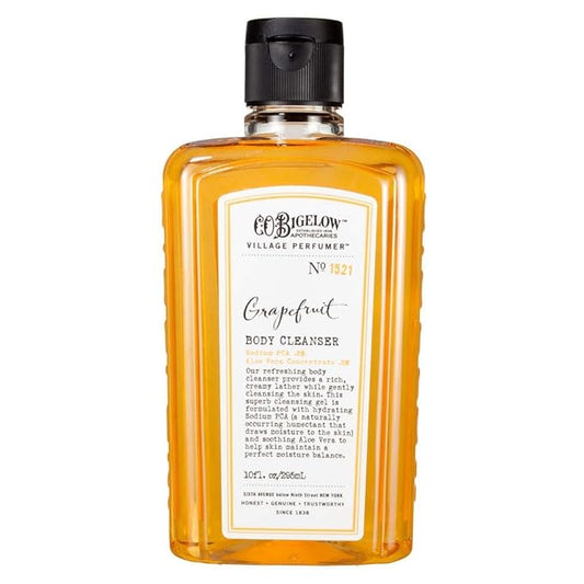 C.O. Bigelow Grapefruit Body Cleanser, Village Perfumer Moisturizing Body Wash for Men & Women with Aloe Vera, Sodium PCA, and Glycerin, 10 fl oz