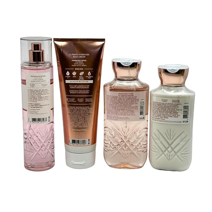 Bath & Body Works PURE WONDER Deluxe Gift Set - Fragrance Mist - Body Cream - Body Lotion - Shower Gel - Full Size