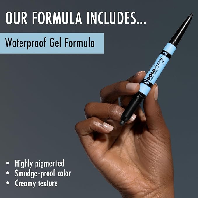 Black Radiance Bold & Sexy Gel Eyeliner,Waterproof Dual-Ended Retractable, Buildable & Blendable Smudge-Proof Smooth Matte Finish, Cruelty-Free & Vegan- After Hours