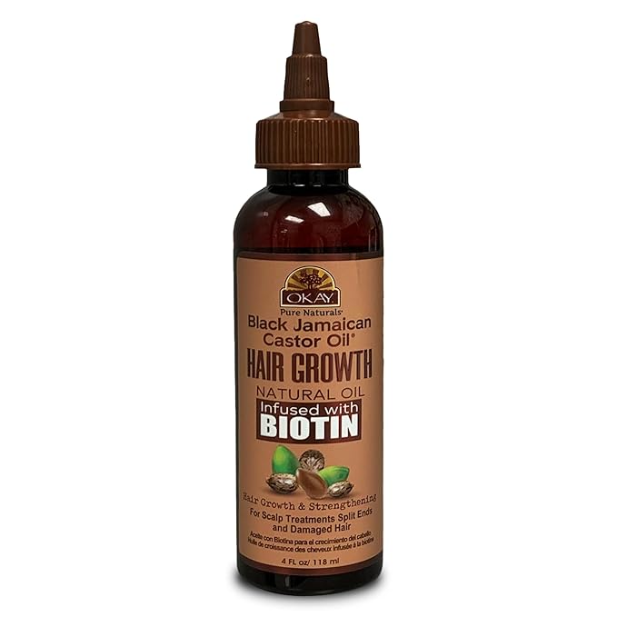 Okay Black Jamaican Castor Oil Hair Growth for Unisex - 4 oz Oil