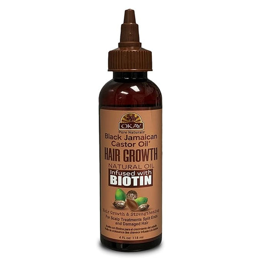 Okay Black Jamaican Castor Oil Hair Growth for Unisex - 4 oz Oil