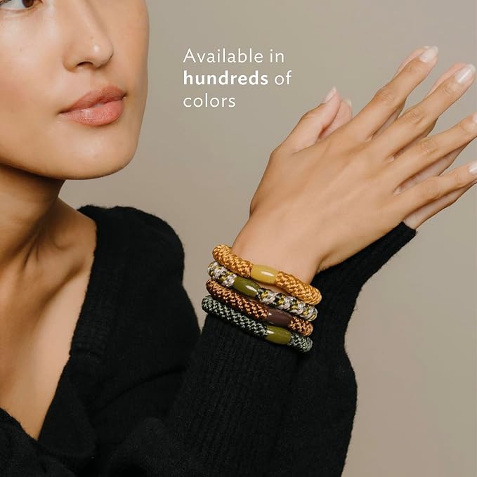 L. Erickson Grab & Go Pony - Tutu - 8 Pack Ponytail Holder Hair Ties - Mixed Colors